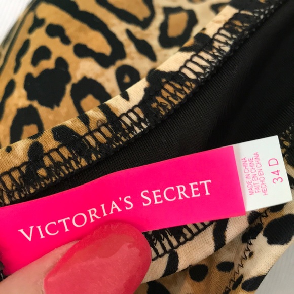 NWOT Victoria’s Secret leopard bikini top 34D - Picture 7 of 9